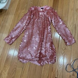 Sister Jane Pink Sequin Long Sleeve Dress